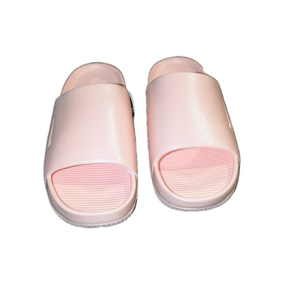 Subtle Shimmery Glitter Nike Women's Calm Slides Sandal Nwob Washed Coral Size 8 - Picture 2 of 7